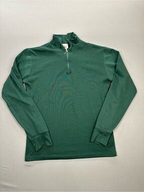 VINTAGE LL Bean Quarter-Zip Thermal Undershirt Long Sleeve Top - Womens Medium